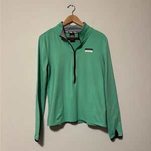 PINK Women's Mint Green Quarter-Zip Sweatshirt